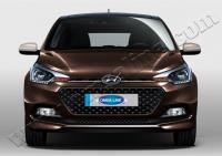 Hyundai i20 (13–) Накладки на решетку радиатора, нерж., 2 части