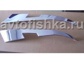 Ford Focus (05-10) седан хромированные декоративные накладки на задние фонари, пластик, комплект 2 шт.