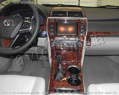 Декоративные накладки салона Toyota Camry 2015-н.в. полный набор.