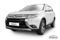 Защита переднего бампера Arbori d57 короткая черная MITSUBISHI Outlander 2015-