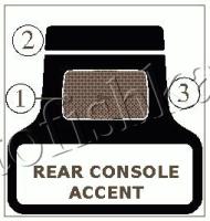 Декоративные накладки салона Toyota Land Сruiser 1998-2002 Rear Console Accent 3 элемента.