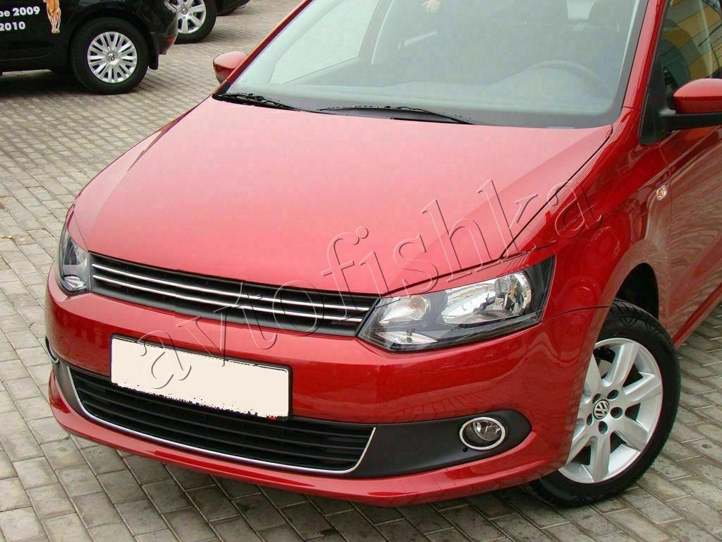 Volkswagen Polo sedan (10 – н.в.) реснички (накладки) на фары купить в  Москве - Автофишка