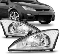 Ford Focus 1 (2000-2004) передние фары хромированные штатные