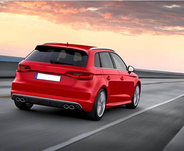 Диффузор S3 S-line для Audi A3 хэтчбек 2013-2016 с насадками