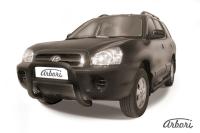 Защита передняя Arbori d76 низкая черная HYUNDAI SANTA-FE CLASSIC 2001-