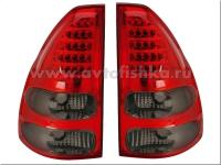 Toyota Land Cruiser Prado 120 (02-) фонари задние светодиодные красно-тонированные, комплект 2 шт.