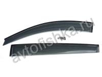 Mitsubishi L200 Triton (05-) дефлекторы окон темные, боковые ветровики, комплект 4 шт.