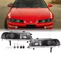 Honda Prelude (92-96) фары передние линзовые черные, комплект 2 шт.