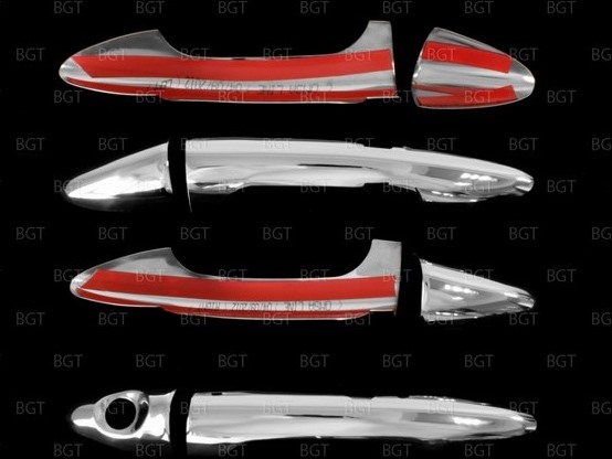 Hyundai Solaris накладки на дверные ручки из нержавеющей стали, комплект 4 штуки