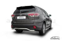 Защита заднего бампера Arbori d57 "волна" TOYOTA HIGHLANDER 2014-