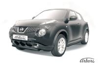 Защита переднего бампера Arbori d57 короткая черная NISSAN JUKE 4WD 2010-