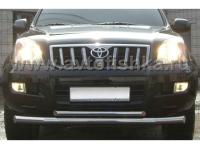 Toyota Land Cruiser Prado 120 защита переднего бампера, труба 70 мм/42
