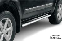 Защита штатных порогов Arbori d76 труба NISSAN PATHFINDER 2010-2014