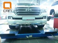 Toyota Land Cruiser (15–) Защита переднего бампера двойная Shark d 76/76 мм, нерж.  (кроме Executive)