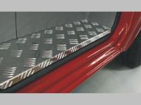 Volkswagen Transporter, Multivan T5 (03-) накладки на передние внутренние пластиковые ступеньки, алюминий, к-кт 2шт.