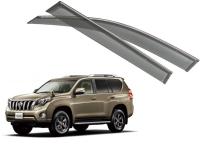 Toyota Land Cruiser Prado (09–/13–) Дефлекторы боковых окон с хромированным молдингом, OEM стиль