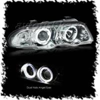 BMW 3 E46 (98-01) 4 дв. седан фары передние хромированные, с двумя светящимися ободками, комплект 2 шт.