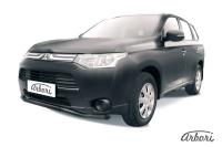 Защита переднего бампера Arbori d57 "волна" черная MITSUBISHI OUTLANDER 2014-