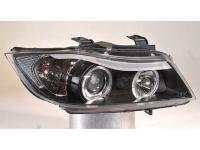 BMW 3 E90, E91 (05-08) фары передние линзовые черные, со светящимися ободками, комплект 2 шт.