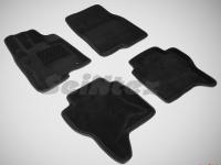 Mitsubishi Pajero (07–/11–/14–) Коврики салона текстильные 3D, чёрные