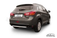 Защита заднего бампера Arbori d76 короткая MITSUBISHI ASX 2014-