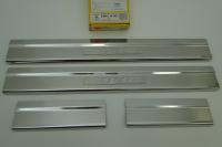 Накладки на внутренние пороги с надписью, нерж. сталь, 4 шт. (4D) Alu-Frost 08-1339 для HONDA Civic