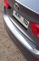 Kia Rio (15–) Накладка на задний бампер (лист зеркальный)