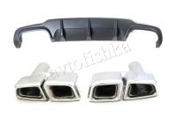 Mercedes W204 комплект насадок AMG 6.3 и диффузор заднего бампера