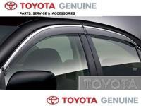 Toyota Camry V40 (2006-2011) дефлекторы окон с хромированной окантовкой, светлые, оригинал, ветровики, комплект 4 шт.