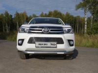 Toyota Hilux (15–) Защита передняя нижняя (с ДХО) 76,1 мм