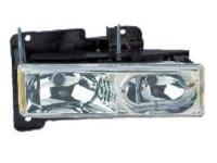 Chevrolet C10 (92-) хрустальные передние фары со светящимися ободками, тюнинг, комплект 2 шт.