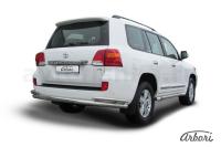 Защита заднего бампера Arbori d76+d42 двойная TOYOTA LAND CRUISER 200 2012-2013