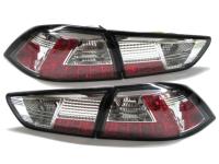 Mitsubishi Lancer 10 (07-) фонари задние светодиодные красно-хромированные, комплект 2 шт.