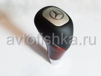 Mercedes, рукоятка рычага КПП пластик-дерево с логотипом "Mercedes"