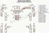 Декоративные накладки салона Subaru Forester 2009-н.в. полный набор, Автоматическая коробка передач