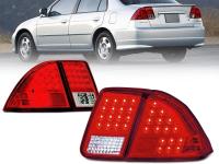 Honda Civic 2001-2005 седан фонари задние светодиодные красно-хромированные