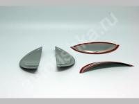 Renault Sandero (2006-) накладки под ручки из нержавеющей стали, 4 шт.