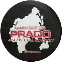 Чехол запасного колеса из экокожи с эмблемой Toyota Land Cruiser Prado Special Edition, радиусы  14; 15; 16; 17;