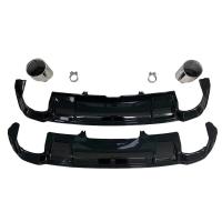 Черный диффузор RS4 с насадками для Audi A4 S-line