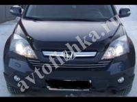Дефлектор капота темный широкий с надписью Honda CR-V 2007-2010