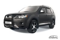 Защита передняя Arbori d57 высокая черная MITSUBISHI OUTLANDER XL 2006-2010
