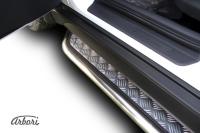 Защита штатных порогов Arbori d42 с листом усиленная HYUNDAI Tucson 4WD 2015-
