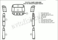 Декоративные накладки салона Toyota Camry 2005-2006 базовый набор, без навигации система, без OEM