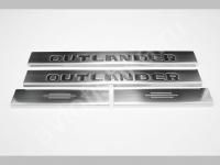 Mitsubishi Outlander (2008-) накладки на пороги из нержавеющей стали, 4 шт.