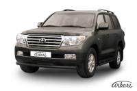 Защита переднего бампера Arbori d76 черная TOYOTA LAND CRUISER 200 2007-2012