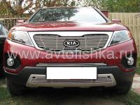 Kia Sorento 2 (09-) нижняя накладка на решетку бампера