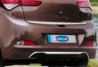 Hyundai i20 (13–) Накладка на нижнюю часть заднего бампера, нерж.