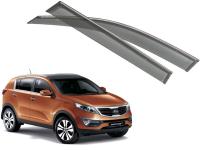 Kia Sportage (10–/14–) Дефлекторы боковых окон с хромированным молдингом, OEM стиль