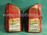 Nissan Pathfinder III (05-) фонари задние светодиодные красно-хромированные, комплект 2 шт.
