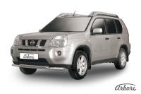 Защита переднего бампера Arbori d57+d57 двойная NISSAN X-TRAIL 2011-2014